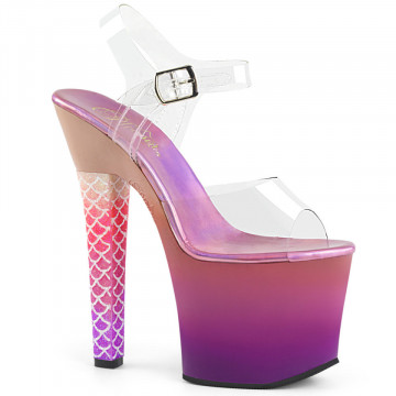 Pleaser ARIEL-708OMBRE Clr/Pink-Purple Ombre