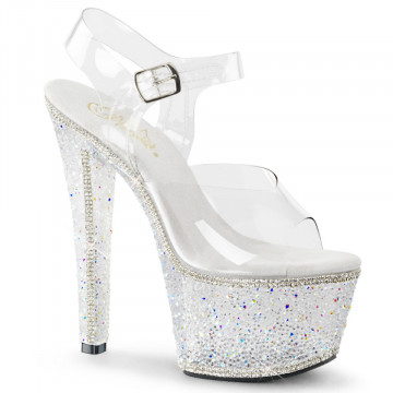 Pleaser BEJEWELED-708-2 Clr/Slv Multi RS