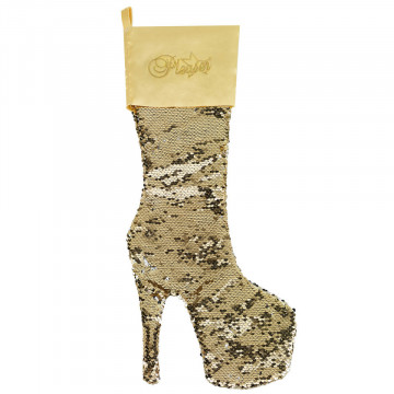 Pleaser Calze da appendere Gold Sequins