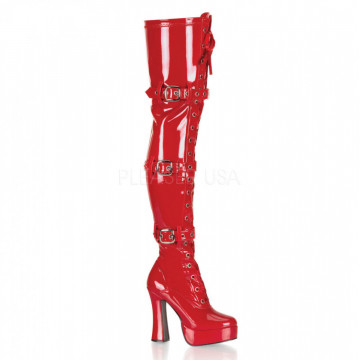 Pleaser ELECTRA-3028 Red Str Pat