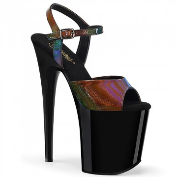 Pleaser FLAMINGO-809RBDT Rainbow Hologram/Blk