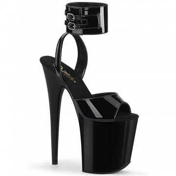 Pleaser FLAMINGO-891 Blk Pat/Blk