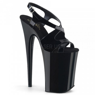 Pleaser INFINITY-930 Blk Pat/Blk