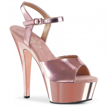 Pleaser KISS-209 Rose Gold Met. Pu/Rose Gold Chrom