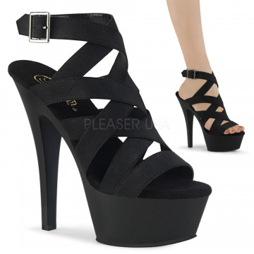 Pleaser KISS-241 Blk Elastic Band/Blk Matte