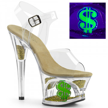 Pleaser MOON-708USD Clr/Clr-Green