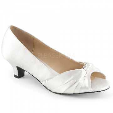 Pleaser Pink Label FAB-422 Ivory Satin