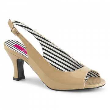 Pleaser Pink Label JENNA-02 Cream Pat