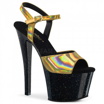 Pleaser SKY-309HG Gold Hologram/Blk