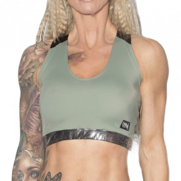 WINK POLE VALENCIA ECO CROP TOP W0238 (Oliva) spedizione h24