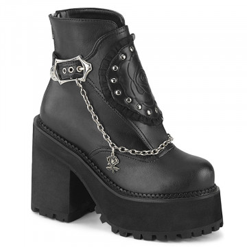Demonia ASSAULT-55 Blk Vegan Leather