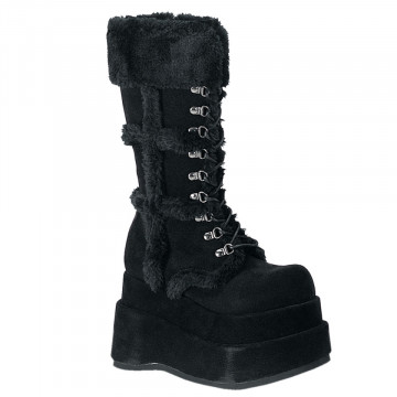 Demonia BEAR-202 Blk Vegan Suede