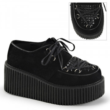 Demonia CREEPER-216 Blk Vegan Suede