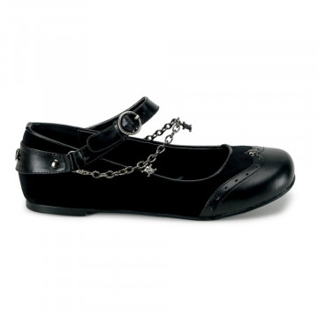 Demonia DAISY-07 Blk Vegan Leather-Velvet