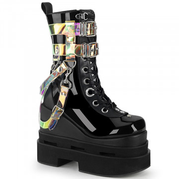 Demonia ETERNAL-115 Blk Pat-Vegan Leather