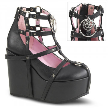 Demonia POISON-25-1 Blk Vegan Leather