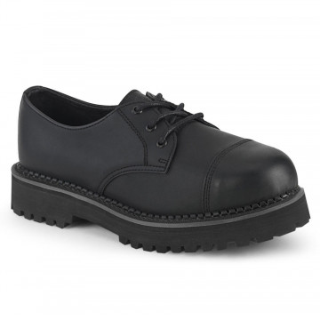 Demonia RIOT-03 Blk Vegan Leather