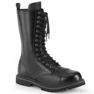 Demonia RIOT-14 Blk Leather