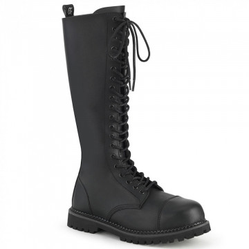 Demonia RIOT-20 Blk Vegan Leather
