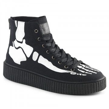 Demonia SNEEKER-252 Blk Canvas