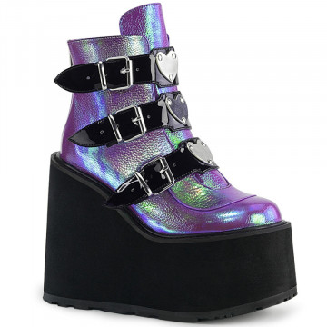Demonia SWING-105 Purple Iridescent Vegan Leather