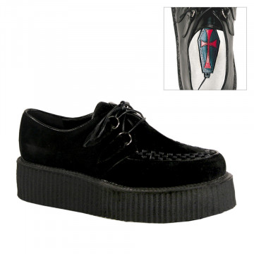 Demonia V-CREEPER-502S Blk Vegan Suede