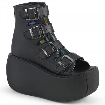 Demonia VIOLET-150 Blk Vegan Leather-Hologram