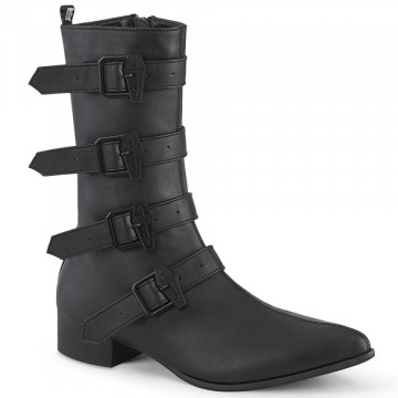 Demonia WARLOCK-110-C Blk Vegan Leather