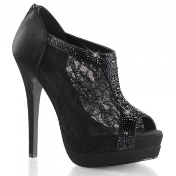 Fabulicious BELLA-26 Blk Satin-Lace