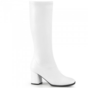 Funtasma GOGO-300-2 White Str. Faux Leather