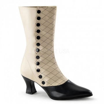 Funtasma VICTORIAN-123 Cream-Blk Pu