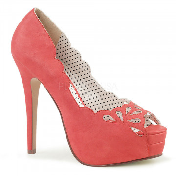 Pin Up Couture BELLA-30 Coral Faux Leather