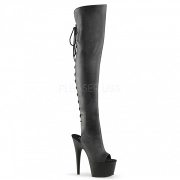 Pleaser ADORE-3019 Blk Faux Leather/Blk Matte