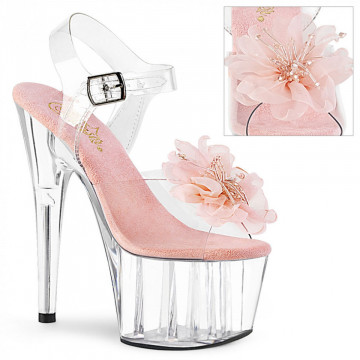 Pleaser ADORE-708BFL Clr-B. Pink/Clr