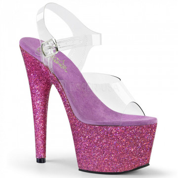 Pleaser ADORE-708HMG Clr/Purple Multi Glitter