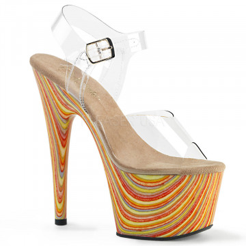 Pleaser ADORE-708JB Clr/Cream Multi