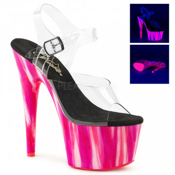 Pleaser ADORE-708UVP Clr/Candy Pink