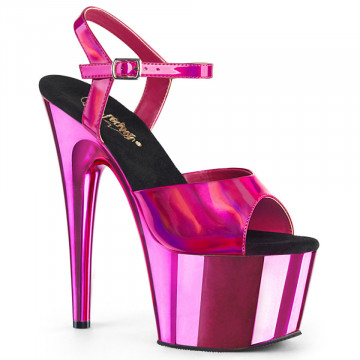 Pleaser ADORE-709HGCH H. Pink Hologram/H. Pink Chrome