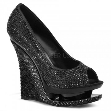 Pleaser Day & Night RAZZLE-660RS Blk Satin