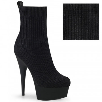 Pleaser DELIGHT-1002-2 Blk Stretch Knit Fabric/Blk