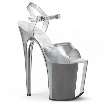 Pleaser FLAMINGO-809 Slv Met. Pu/Slv Chrome
