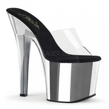 Pleaser RADIANT-701 Clr/Slv Chrome