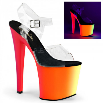Pleaser RAINBOW-708UV Clr/Neon Multi