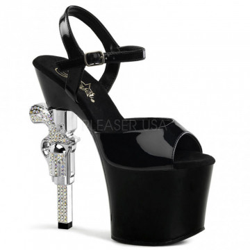 Pleaser REVOLVER-709 Blk/Blk