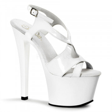 Pleaser SKY-330 Wht Pat/Wht