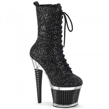 Pleaser SPECTATOR-1040G Blk Glitter/Clr-Blk