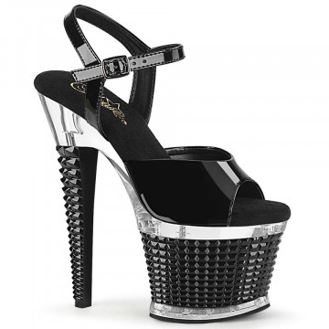 Pleaser SPECTATOR-709 Blk Pat/Clr-Blk