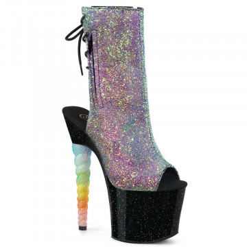 Pleaser UNICORN-1018G Purple-Blue Glitter/Blk