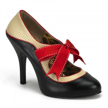 Bordello TEMPT-27 Blk-Cream Pu