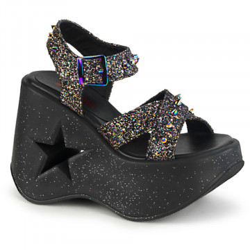 Demonia DYNAMITE-02 Blk Multi Glitter